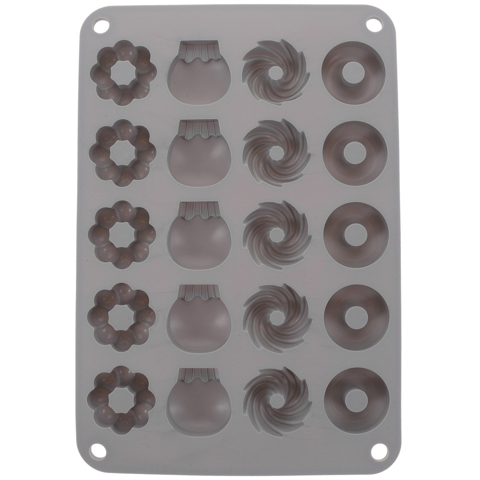 Donut Mold Silicone - Cetakan Donat Cokelat Mini, Bahan Silikon,