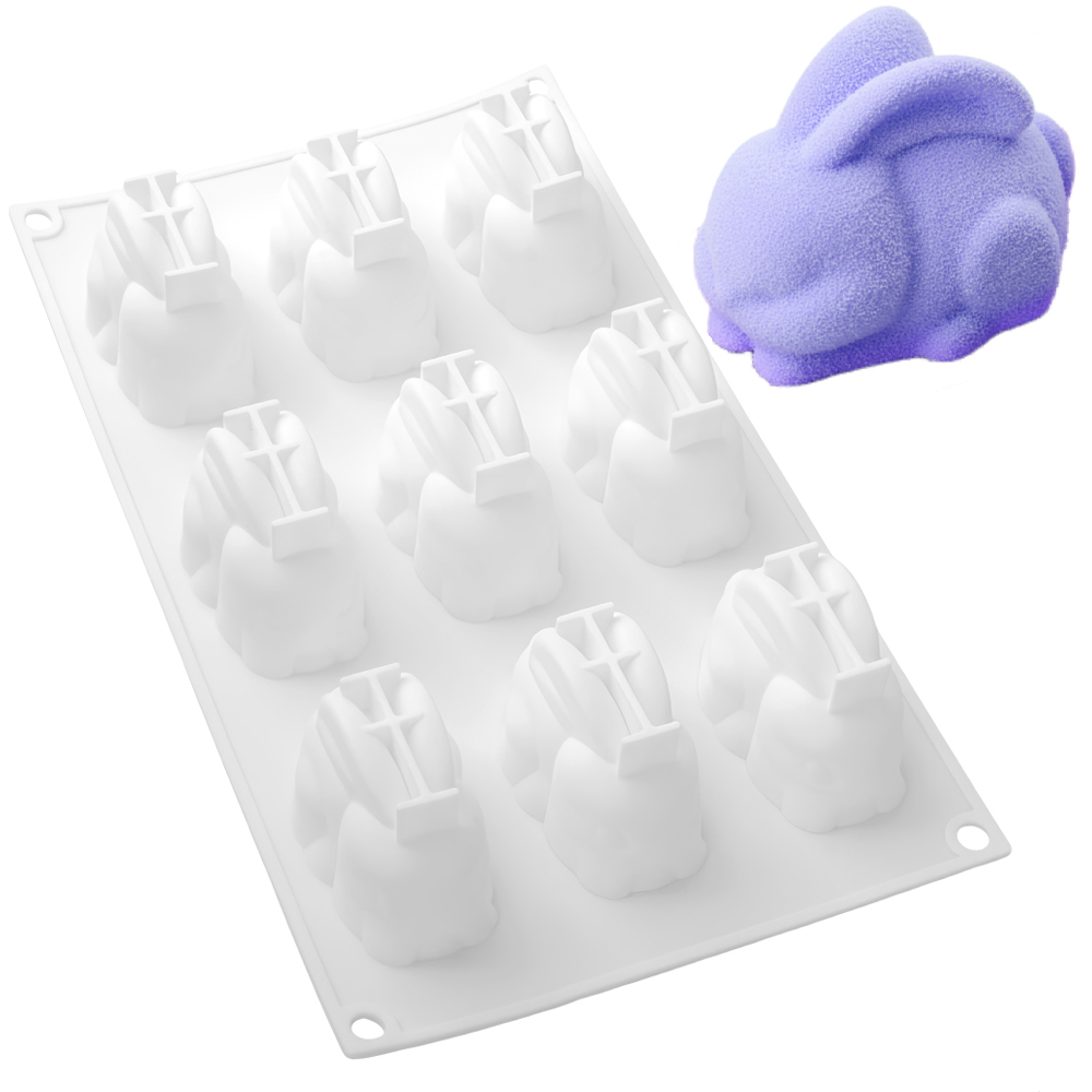 Cetakan Silikon 9 Lubang Desai - Bunny Cake Mold ulasan dan harga